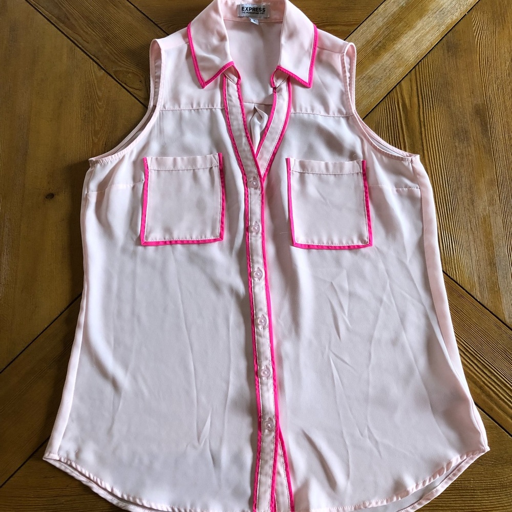 Express pink dressy top